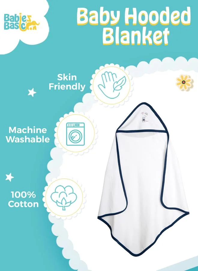 بابيز_بيسك طقم 3 بطانيات 100% قطن لحديثي الولادة – 75×75 سم